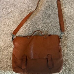 Frye Brown Leather Crossbody Messenger Bag